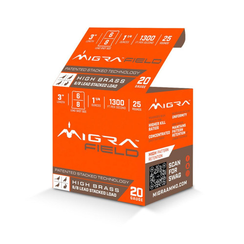 Migra 20 Gauge Ammo 1-1/2 oz Birdshot Ammunition - 25 Rounds