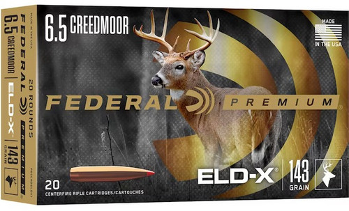Federal 6.5 Creedmoor Ammo 143gr ELD-X Ammunition - 20 Rounds