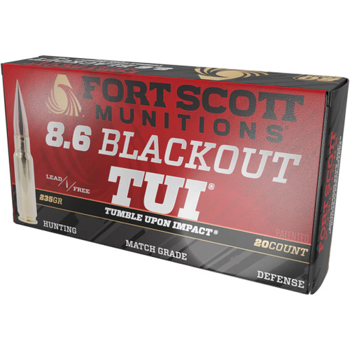 Fort Scott 8.6 Blackout Ammo 235gr TUI Ammunition - 20 Rounds