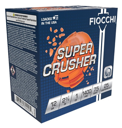 Fiocchi 12 Gauge Ammo 1 oz #7.5 Lead Ammunition - 250 Rounds