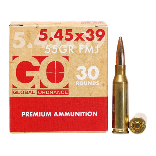 Global Ordnance 5.45x39 Ammo 55gr FMJ Ammunition - 900 Rounds