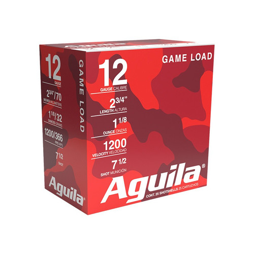 Aguila 12 Gauge Ammo 1-1/8 oz #7.5 Lead Shot Ammunition - 25 Rounds