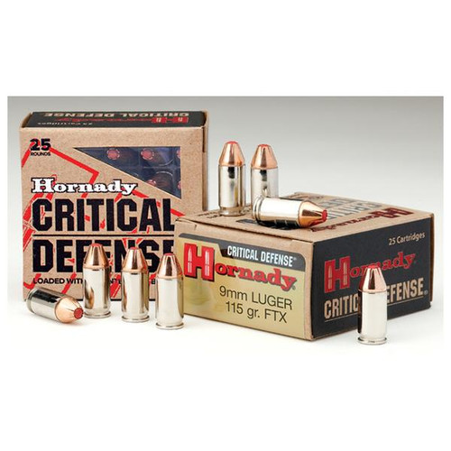 Hornady 9mm Ammo 115gr PT Ammunition - 25 Rounds