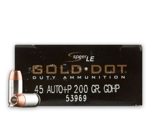 Speer .45 ACP Ammo 200gr JHP Ammunition - 50 Rounds