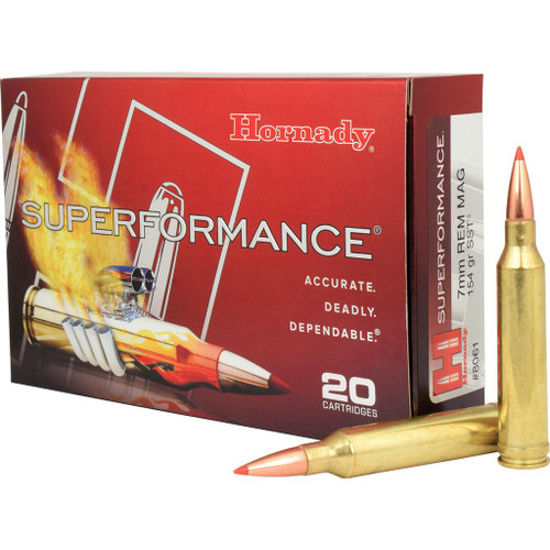 Hornady 7mm Remington Magnum Ammo 154gr SST Ammunition - 20 Rounds