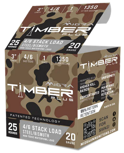 Migra 20 Gauge Shotgun Ammunition 3" #4 - 25 Shells