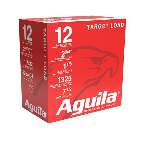 Aguila 12 Gauge Ammo 1-1/8 oz #7.5 Shot Ammunition - 25 Rounds