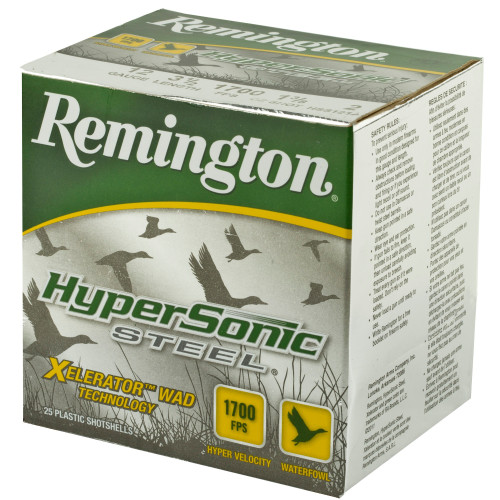 Remington 12 Gauge Ammo 1-3/8 oz #2 Steel Ammunition - 25 Rounds
