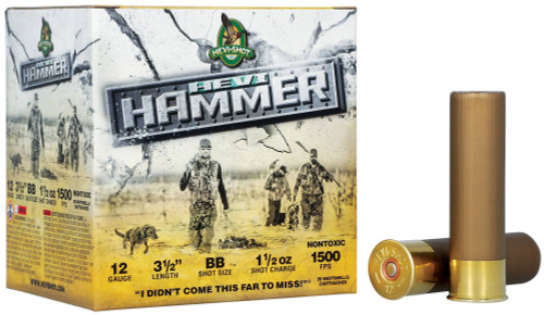 Hevi-Shot 12 Gauge Ammo 1-1/4 oz #BB Bismuth/Steel Shot Ammunition - 25 Rounds