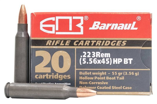 Barnaul 223 Rem Ammo 55gr HPBT Ammunition - 20 Rounds