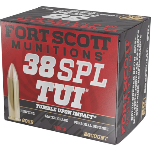 Fort Scott 38 Special Ammo 80gr TUI Ammunition - 20 Rounds