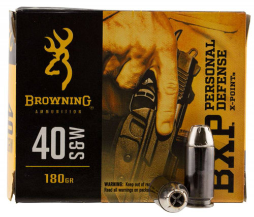 Browning 40 Cal Ammo 180gr X-Point Hollow Point (XHP) Ammunition - 20 Rounds