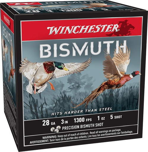 Winchester 28 Gauge Ammo 1 oz #5 Bismuth Ammunition - 25 Rounds