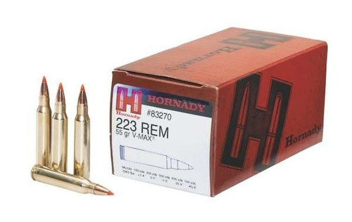 Hornady Custom .223 Remington 55gr SP Ammo - 50 Rounds