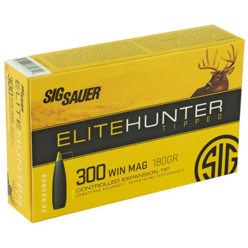 Sig Sauer 300 Winchester Magnum Ammo 180gr Controlled Expansion Tip (CET) Ammunition - 20 Rounds