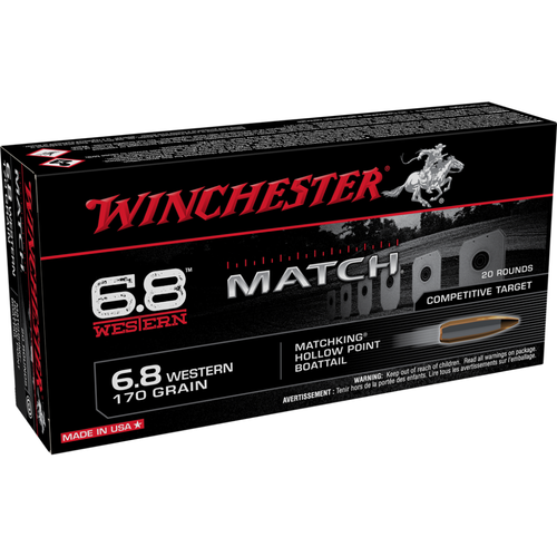 Winchester 6.8 Western Ammo 170gr MKBTHP Ammunition - 20 Rounds