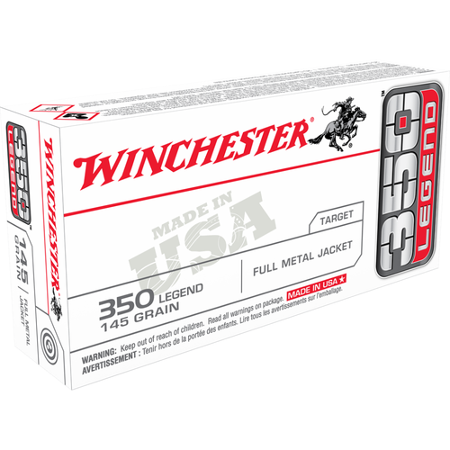Winchester Ammunition 350 Legend Ammo 145gr FMJ Ammunition - 20 Rounds