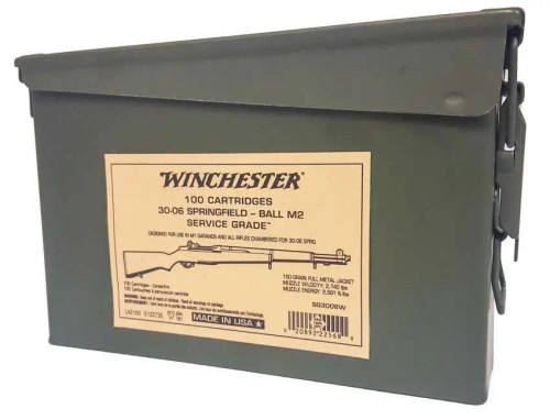 Winchester 30-06 Ammo 150gr Full Metal Jacket (FMJ) Ammunition - 20 Rounds