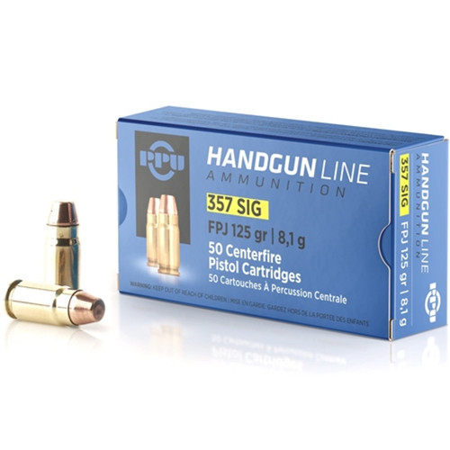 PPU 357 Magnum Ammo 125gr FPJ Ammunition - 50 Rounds