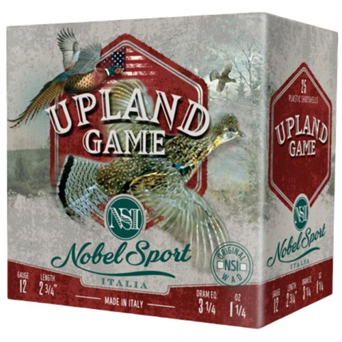 NobelSport 12 Gauge Ammo 1-1/4 oz #8 Ammunition - 25 Rounds