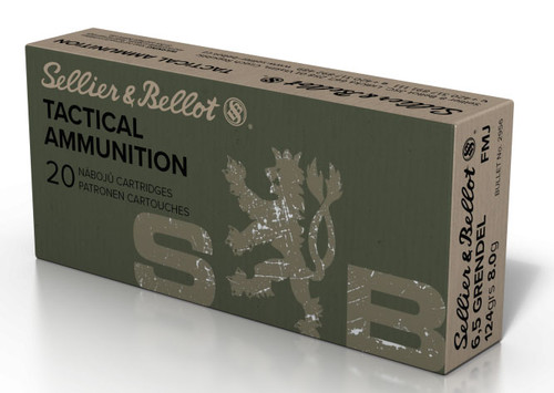 Sellier & Bellot 6.5 Grendel Ammo 124gr FMJ Ammunition - 20 Rounds