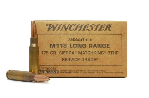 Winchester Ammunition 7.62x51mm NATO Ammo 175gr HPBT Ammunition - 20 Rounds