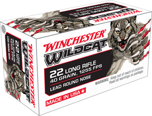 Winchester .22 LR Ammo 40gr LRN Ammunition - 50 Rounds