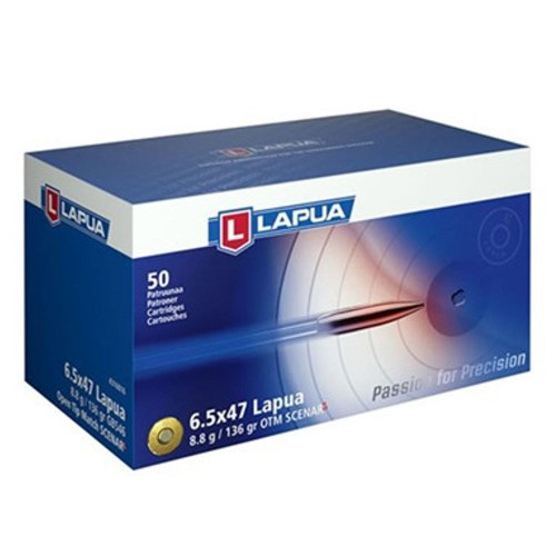 Lapua 6.5x47 Ammo 136gr OTM Ammunition - 50 Rounds