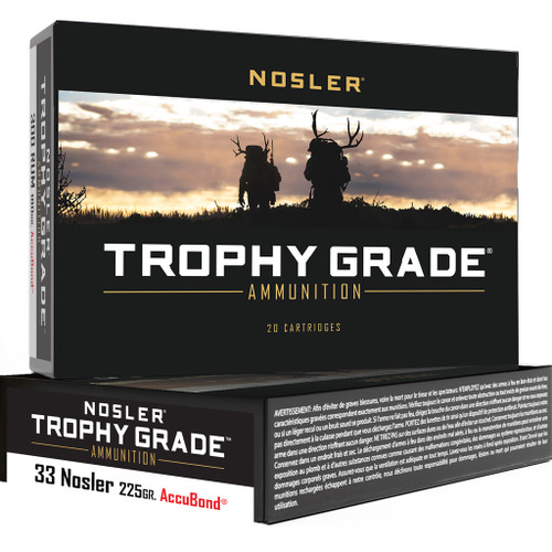 Nosler 33 Nosler Ammo 225gr SP Ammunition - 20 Rounds