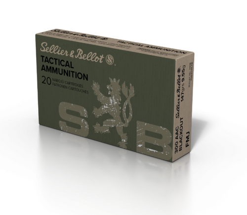 Sellier & Bellot 300 Blackout Ammo 124gr FMJ Ammunition - 1000 Rounds