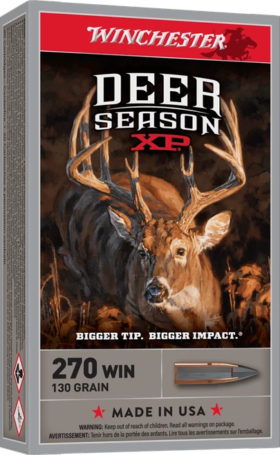Winchester 270 Win Ammo 130gr EP Ammunition - 20 Rounds