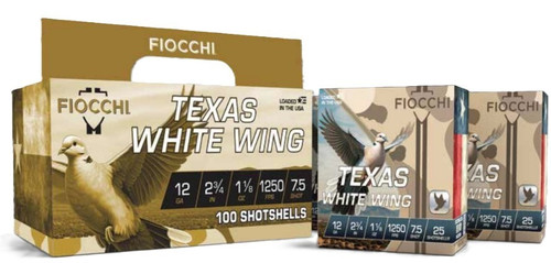 Fiocchi 12 Gauge Ammo 1-1/8 oz #7.5 Lead Ammunition - 100 Rounds