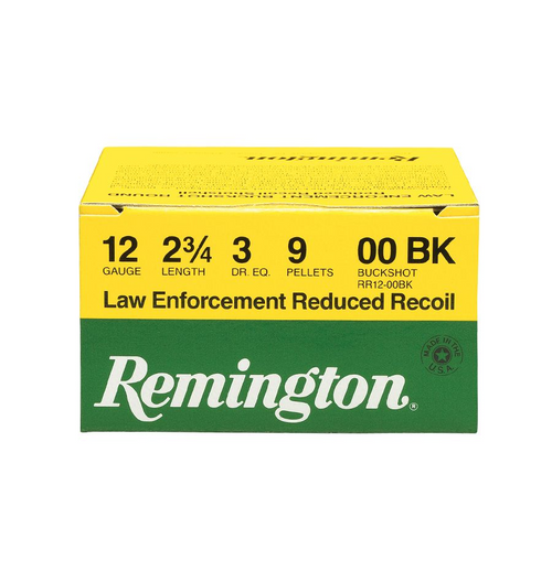 Remington 12 Gauge Ammo 00 Buck 9 Pellet Ammunition - 250 Rounds