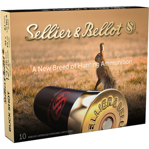 Sellier & Bellot 12 Gauge Ammo 1 oz #4 Buck Ammunition - 250 Rounds