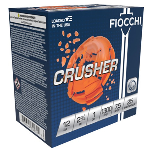 Fiocchi 12 Gauge Shotgun Ammunition 12CRSR75 2.75" #7 - 250 Shells