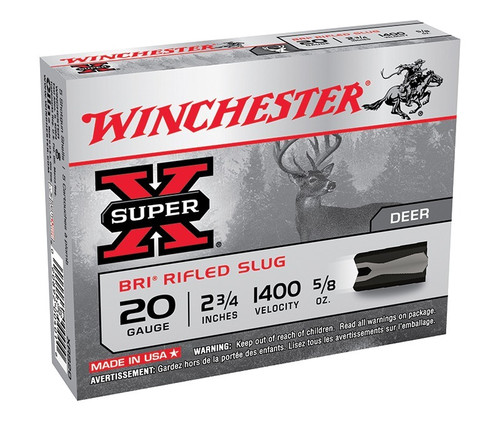 Winchester 20 Gauge Ammo 5/8 oz Sabot Slug Ammunition - 5 Rounds