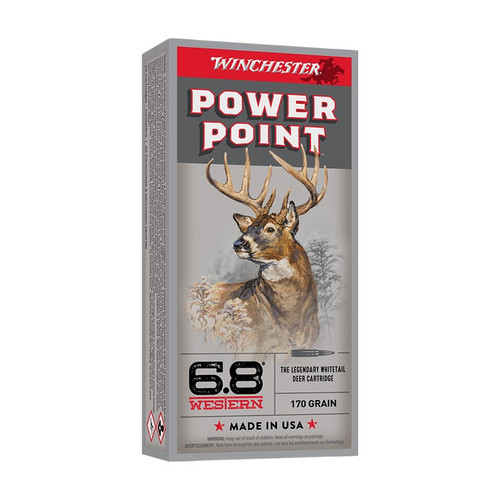 Winchester 6.8 Western Ammo 170gr SP Ammunition - 20 Rounds