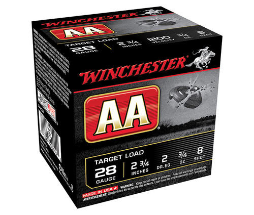 Winchester 28 Gauge Shotgun Ammunition AA288@ 2.75" #8 - 250 Shells