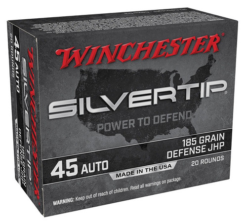 Winchester 45 ACP Ammo 185gr JHP Ammunition - 20 Rounds
