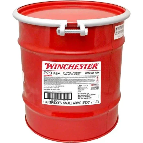 Winchester Ammunition .223 Rem Ammo 55gr FMJ Ammunition - 14000 Rounds