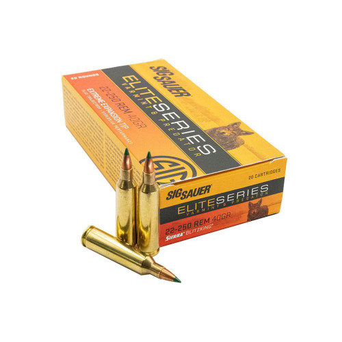 Sig Sauer 22-250 Ammo 40gr PT Ammunition - 20 Rounds
