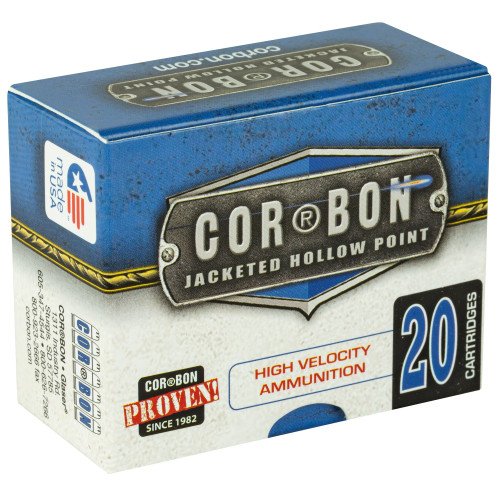 Cor-Bon 9mm Ammo 90gr JHP Ammunition - 20 Rounds