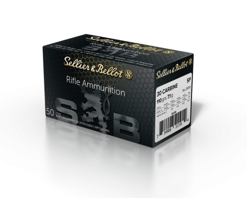 Sellier & Bellot 30 Carbine Ammo 110gr SJSP Ammunition - 1000 Rounds