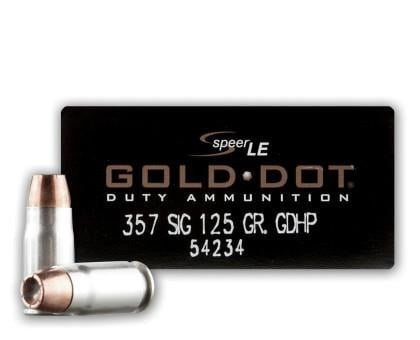 Speer .357 Sig Ammo 125gr JHP Ammunition - 50 Rounds