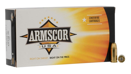 Armscor 32 ACP Ammo 71gr FMJ Ammunition - 50 Rounds