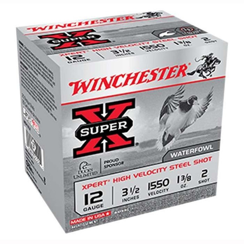 Winchester 12 Gauge Ammo 1-3/8 oz #2 Shot Ammunition - 75 Rounds