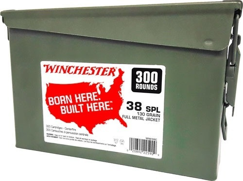 Winchester 38 Special Ammo 130gr FMJ Ammunition - 300 Rounds