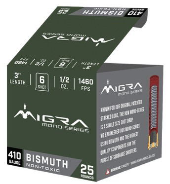 Migra .410 Ammo 0.6 oz #6 Birdshot Ammunition - 25 Rounds
