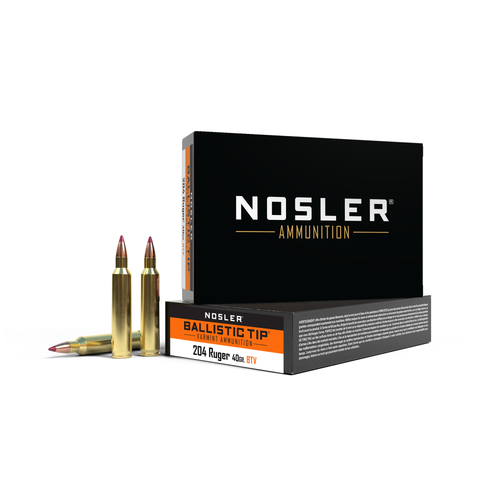 Nosler 204 Ruger Ammo 40gr BTV Ammunition - 20 Rounds