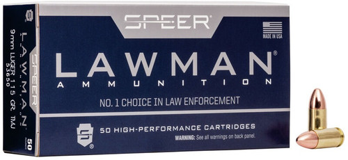 Speer 9mm Luger Ammo 115gr TMJ Ammunition - 1000 Rounds